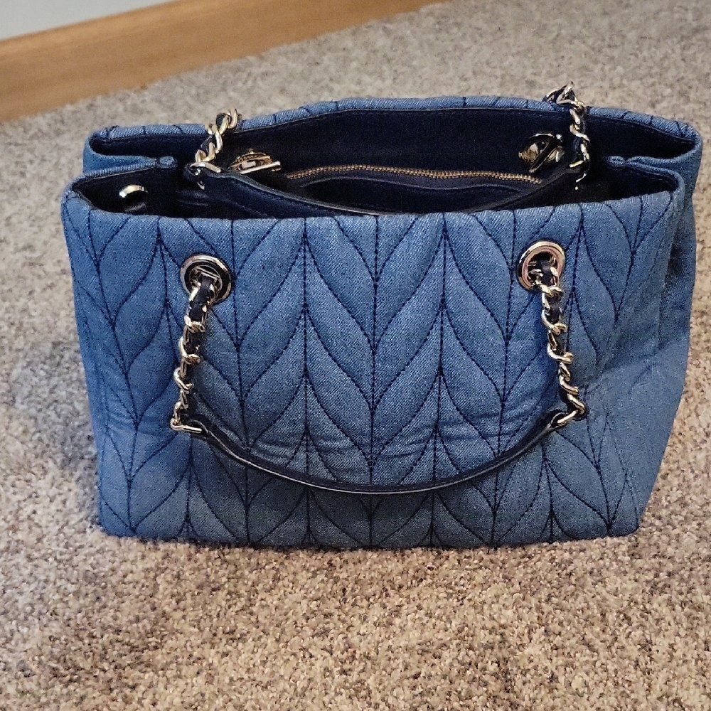 Kate Spade Quilted Blue Tote Bag - Picture 2 of 4